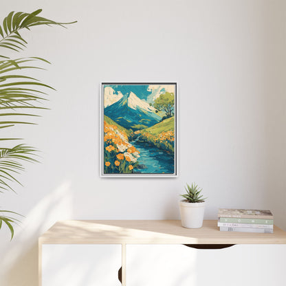 Mt Fuji Painted Style Canvas Wall Art