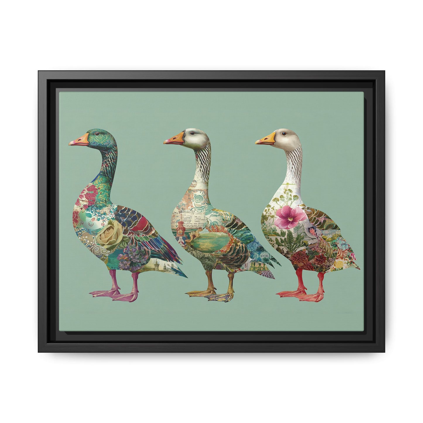 Dopamine Goose Framed Canvas Wall Art