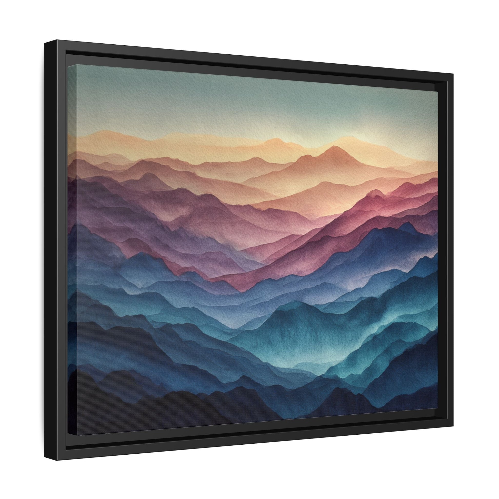 Abstract Mountains Framed Canvas Wall Art