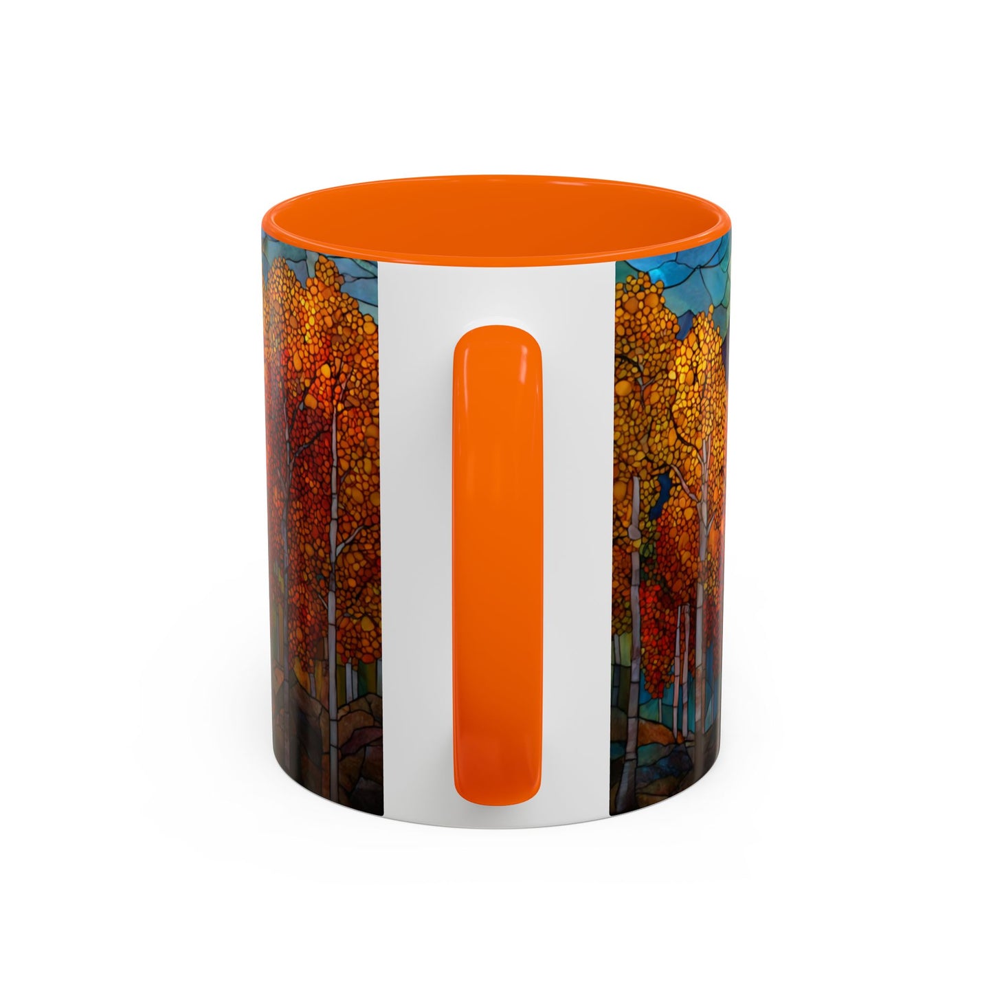 Autumn Mountain Stained Glass Effect Coffee Mug