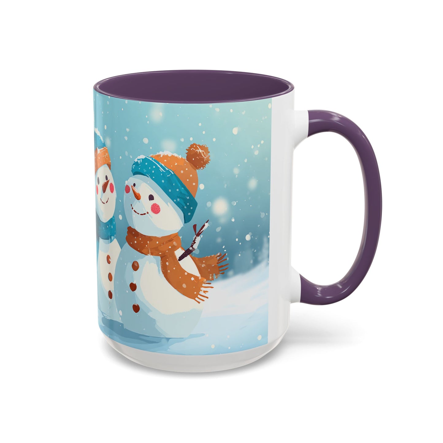 Winter Snowman Accent Coffee Ceramic Mug