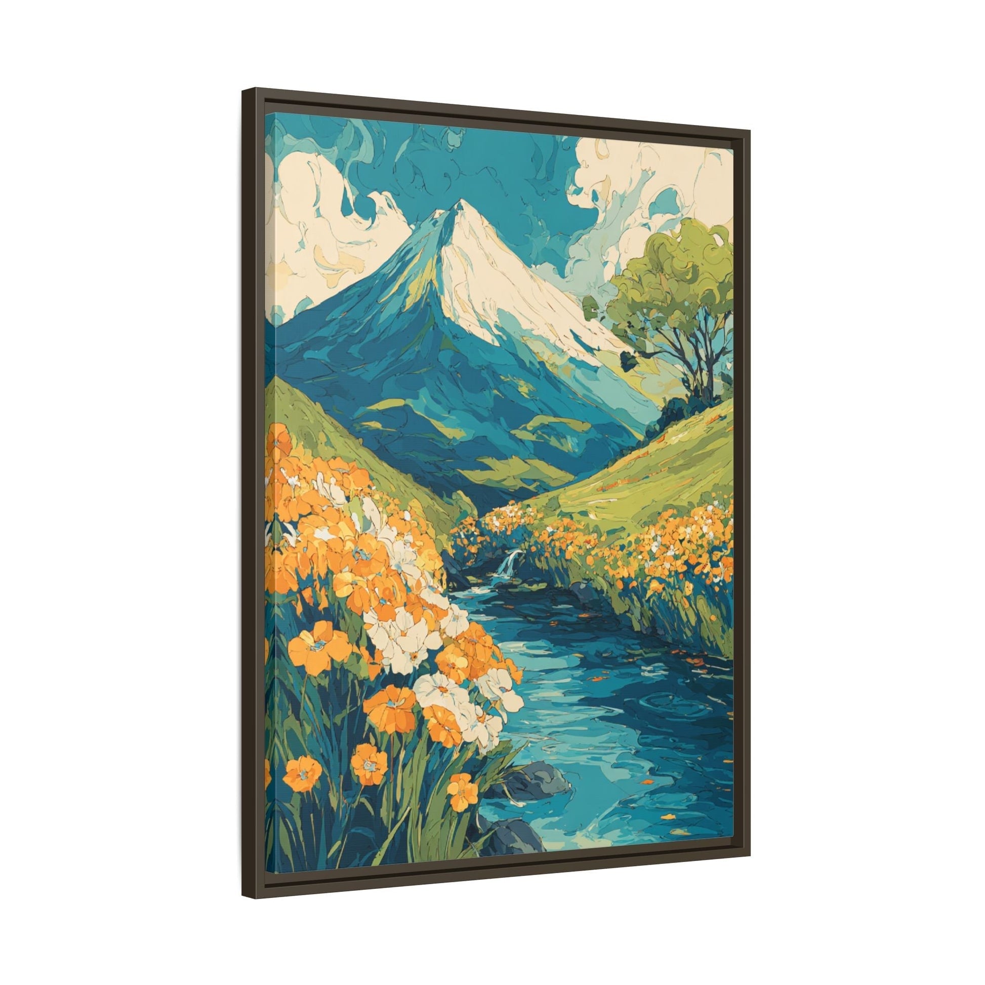 Mt Fuji Painted Style Canvas Wall Art