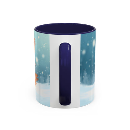 Winter Snowman Accent Coffee Ceramic Mug