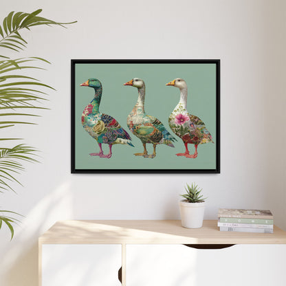 Dopamine Goose Framed Canvas Wall Art