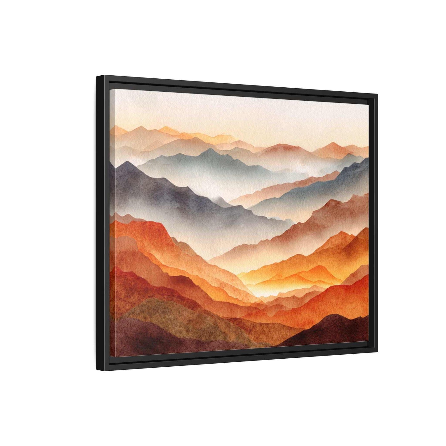 Abstract Mountains Framed Canvas Wall Art