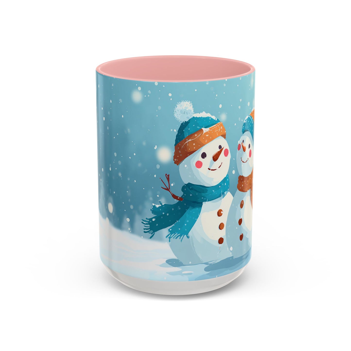 Winter Snowman Accent Coffee Ceramic Mug