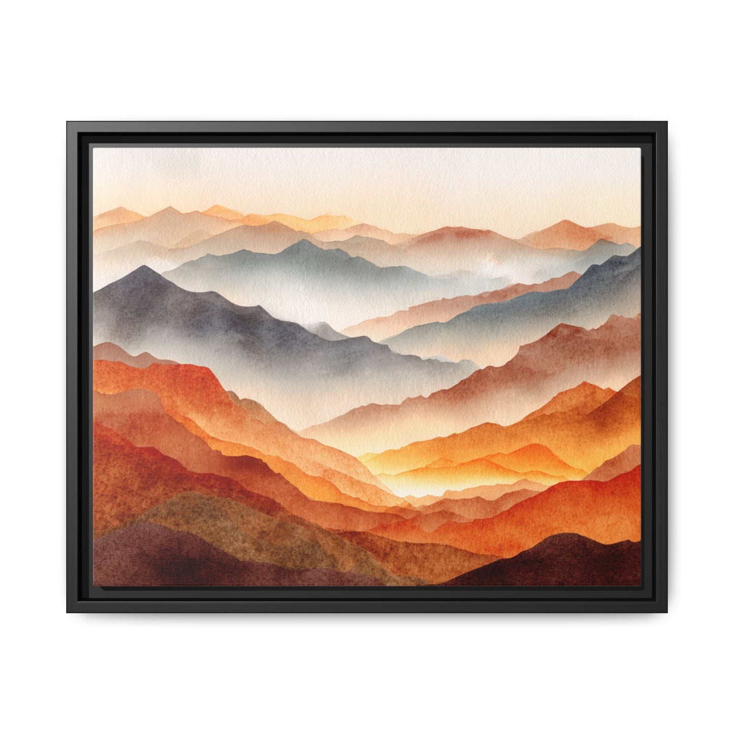 Abstract Mountains Framed Canvas Wall Art
