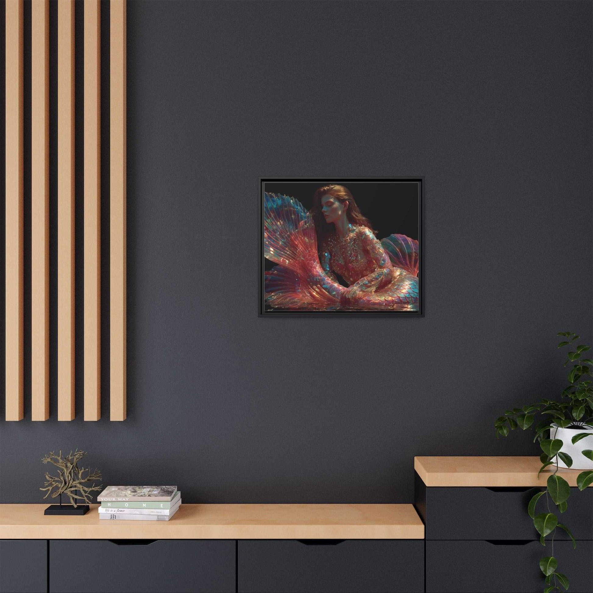 Mermaid Framed Canvas Wall Art