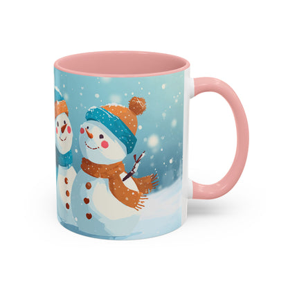 Winter Snowman Accent Coffee Ceramic Mug
