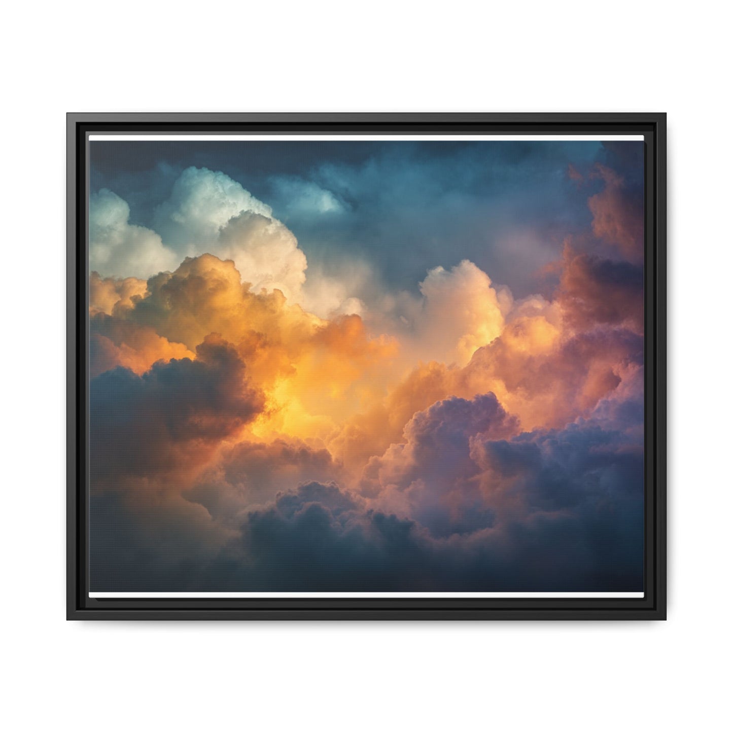 Calming Sky Cloud Framed Canvas Wall Art
