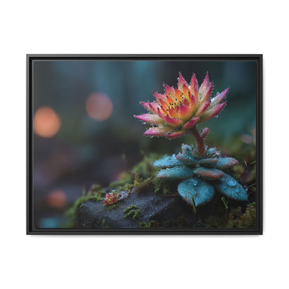 Succulent Plant Framed Canvas Wall Art