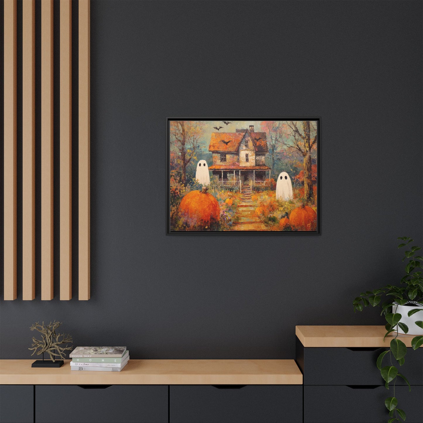 Autumn Ghost Framed Canvas Wall Art