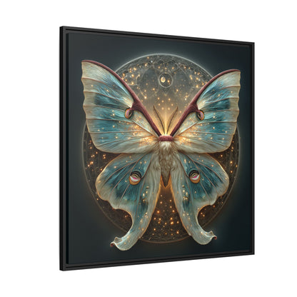 Luna Moth Square Framed Canvas Wall Art