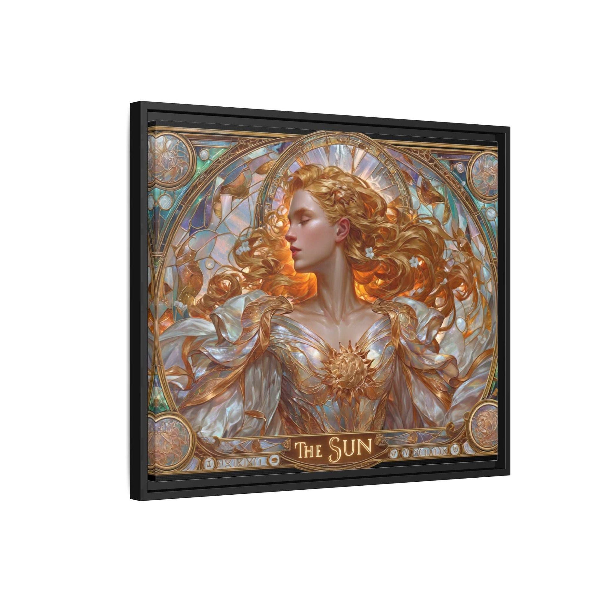 The Sun Woman Framed Canvas Wall Art