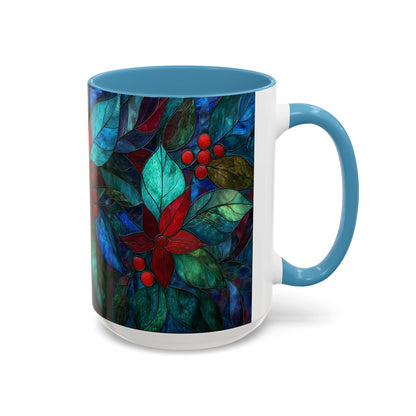 Christmas Poinsettia Floral Coffee Ceramic Mug