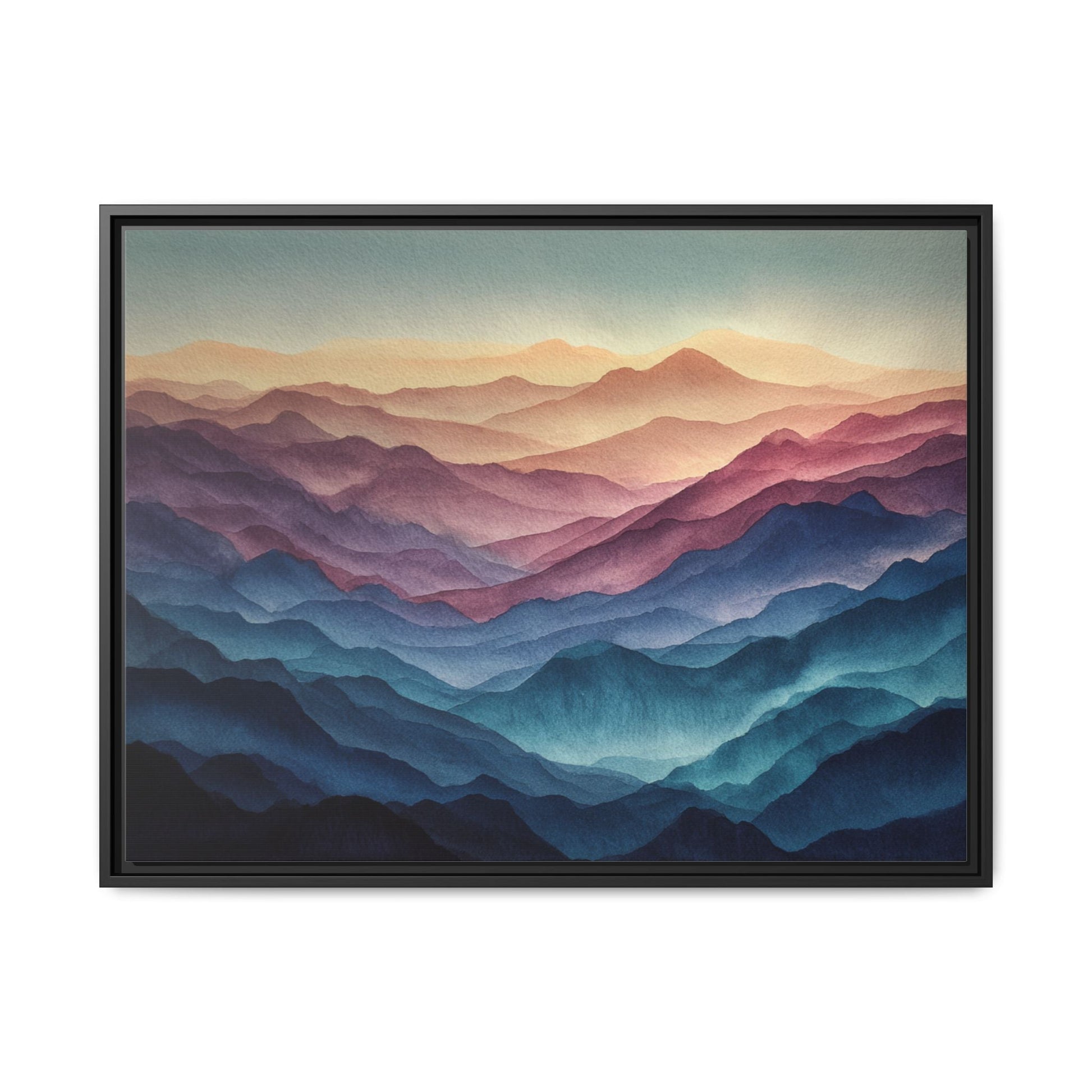 Abstract Mountains Framed Canvas Wall Art