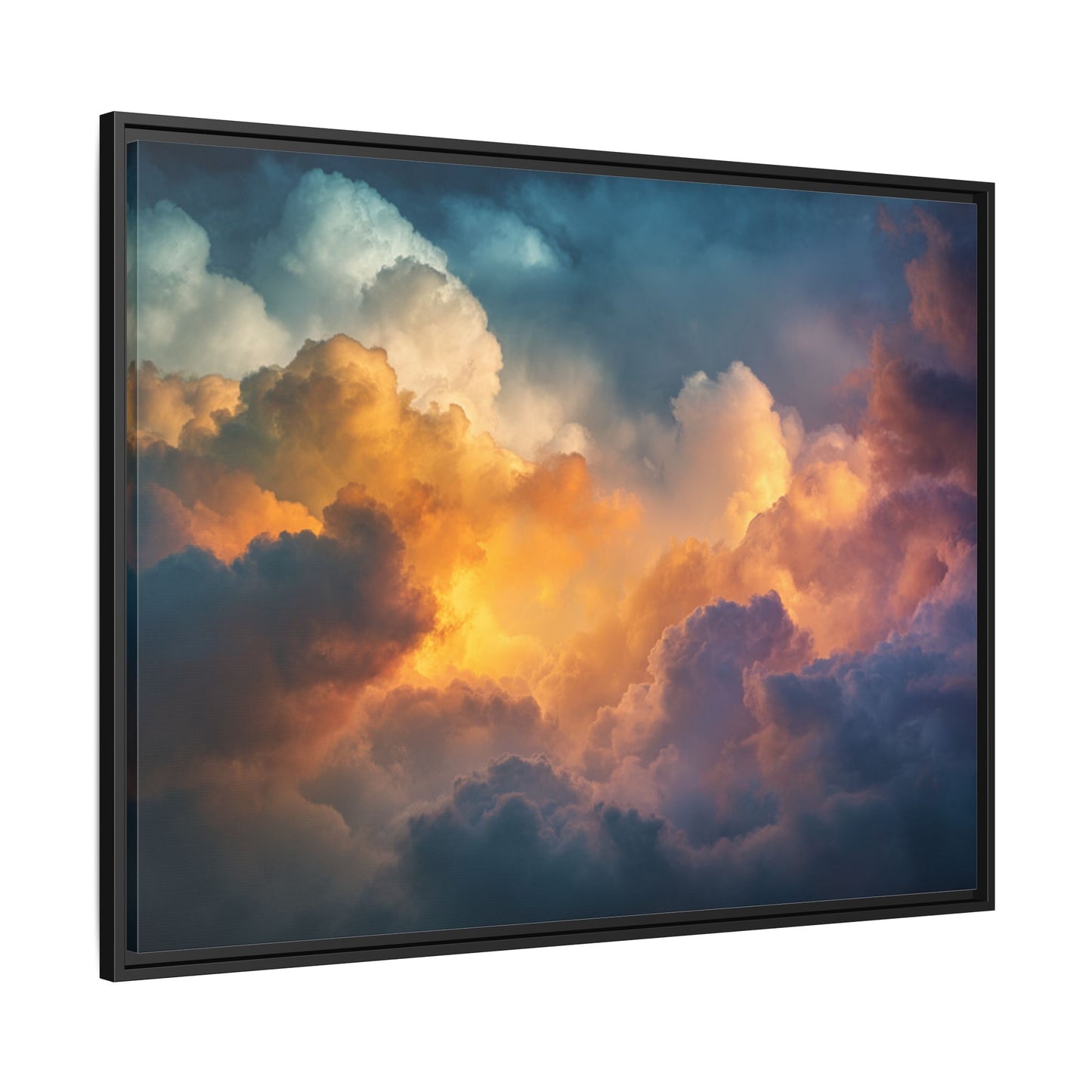 Calming Sky Cloud Framed Canvas Wall Art