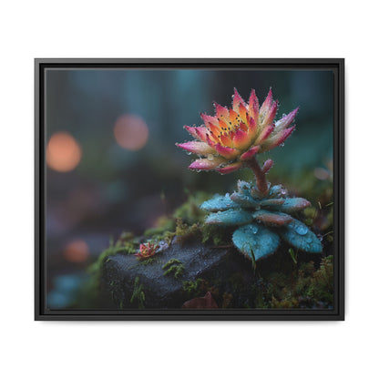 Succulent Plant Framed Canvas Wall Art