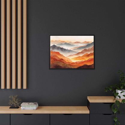 Abstract Mountains Framed Canvas Wall Art