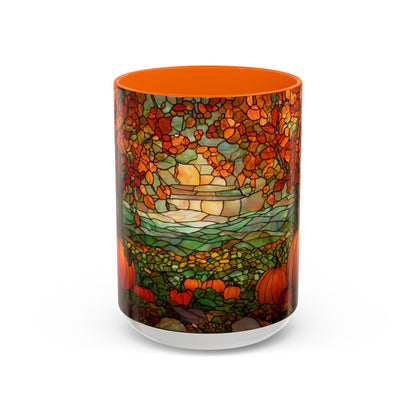 Fall Pumpkin Stained Glass