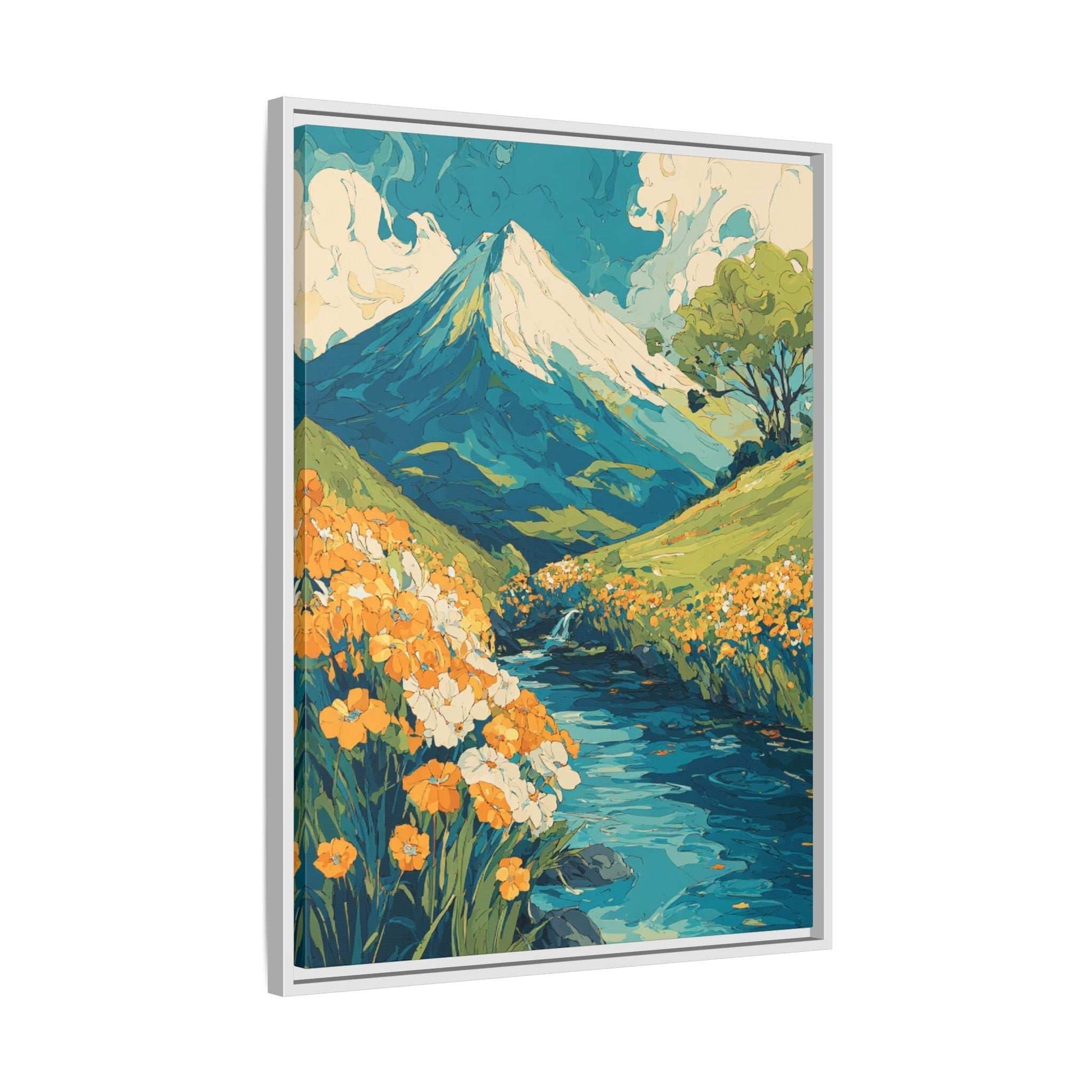 Mt Fuji Painted Style Canvas Wall Art