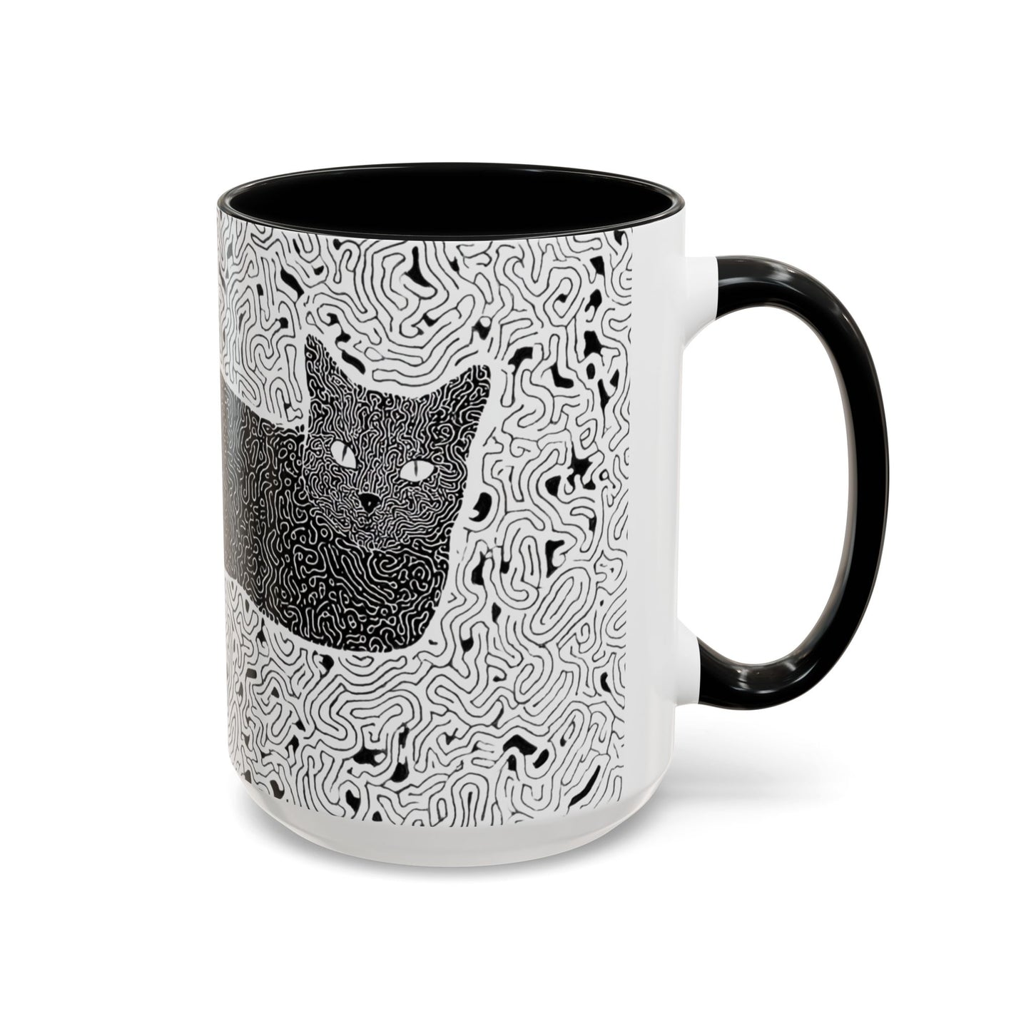 Black Cat Minimalist Coffee Mug