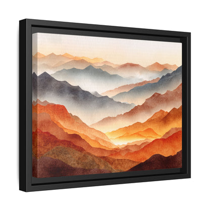 Abstract Mountains Framed Canvas Wall Art