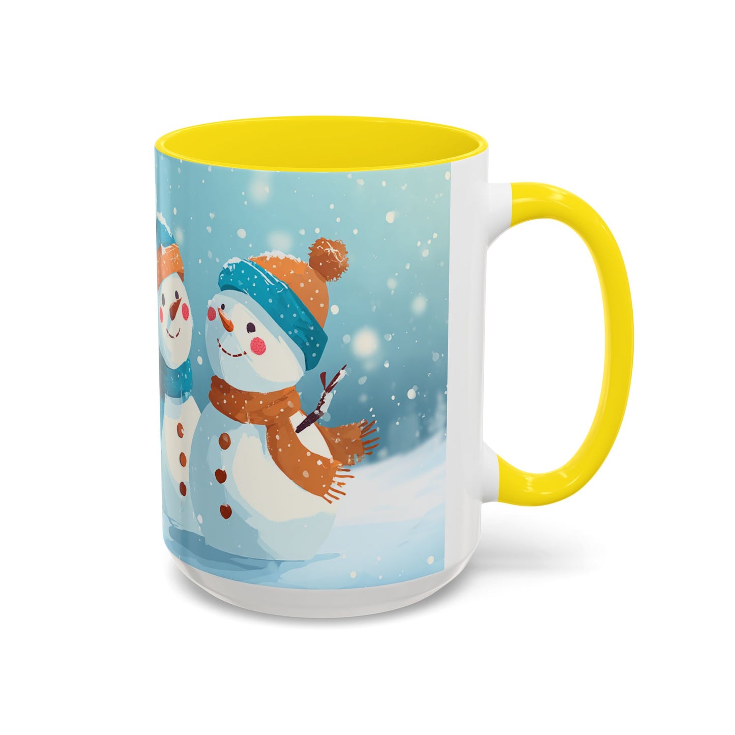 Winter Snowman Accent Coffee Ceramic Mug