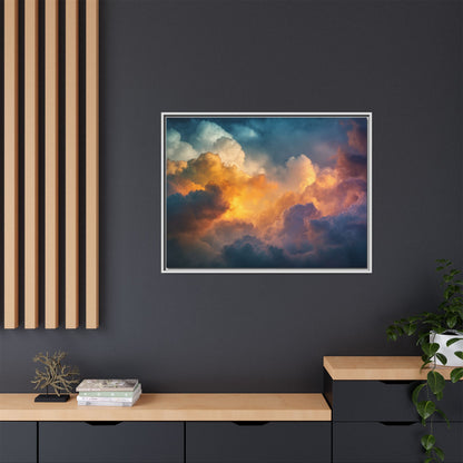 Calming Sky Cloud Framed Canvas Wall Art