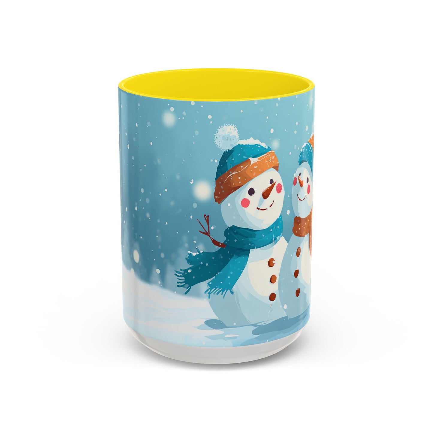 Winter Snowman Accent Coffee Ceramic Mug