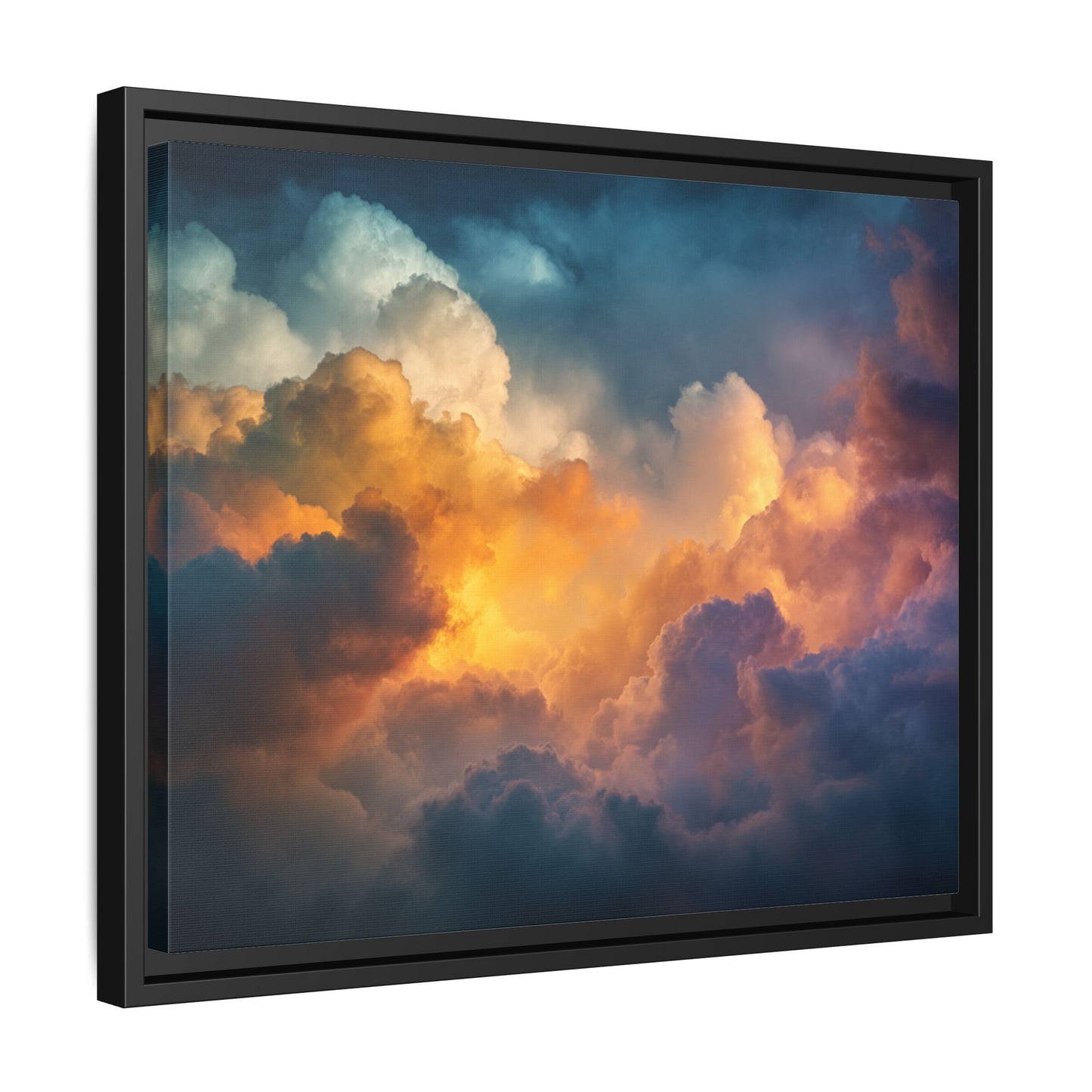 Calming Sky Cloud Framed Canvas Wall Art