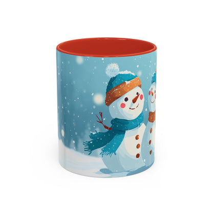 Winter Snowman Accent Coffee Ceramic Mug