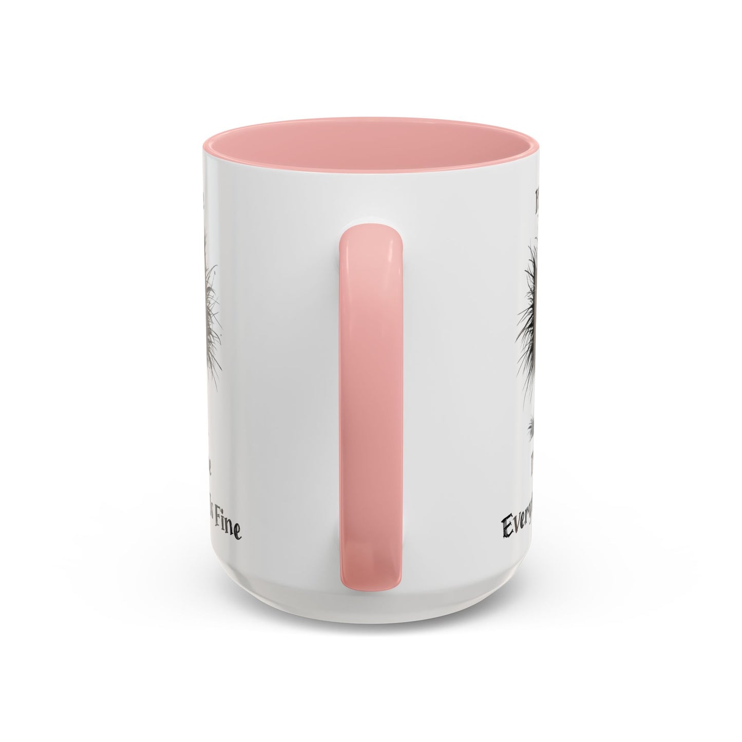 "It's Fine I'm Fine Everything Is Fine" Black Cat Mug