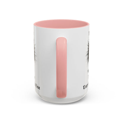 "It's Fine I'm Fine Everything Is Fine" Black Cat Mug