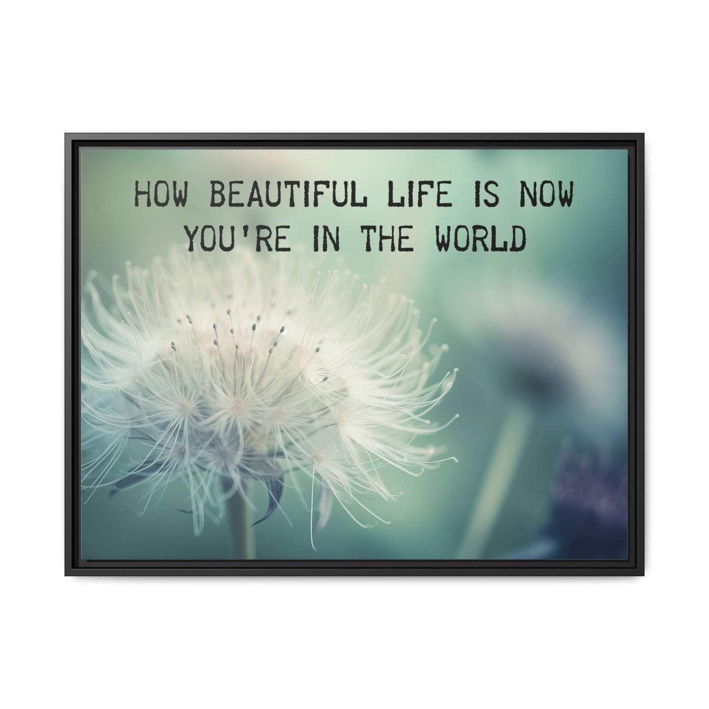 How Beautiful Life Is Floral Framed Canvas Wall Art