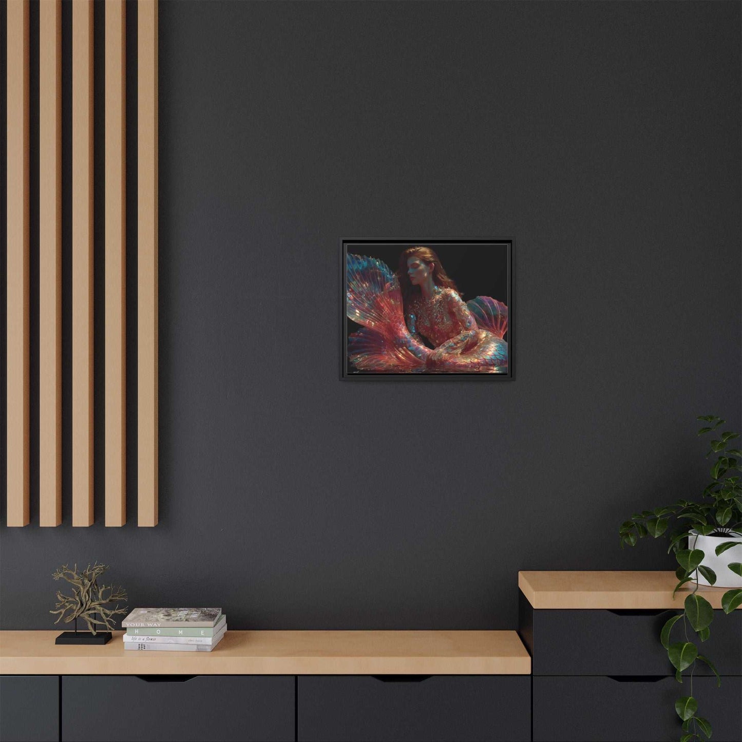 Mermaid Framed Canvas Wall Art