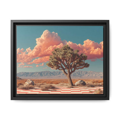 Pink Desert Framed Canvas Wall Art