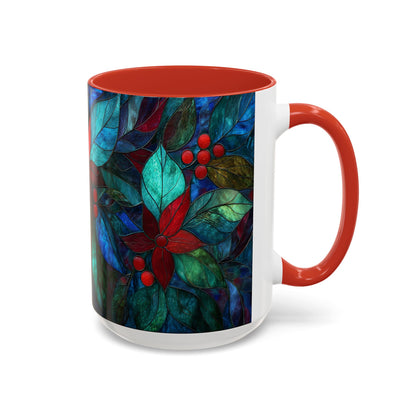 Christmas Poinsettia Floral Coffee Ceramic Mug