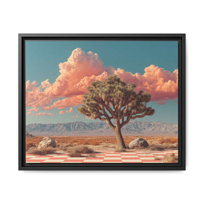 Pink Desert Framed Canvas Wall Art