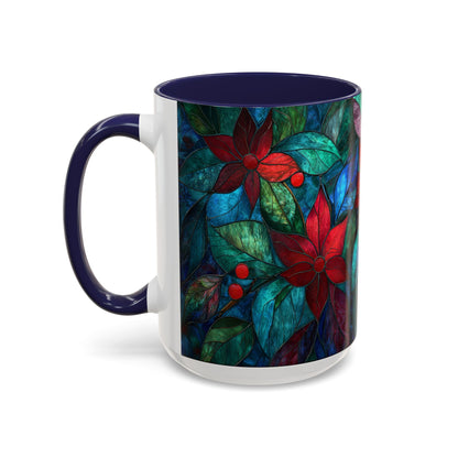 Christmas Poinsettia Floral Coffee Ceramic Mug