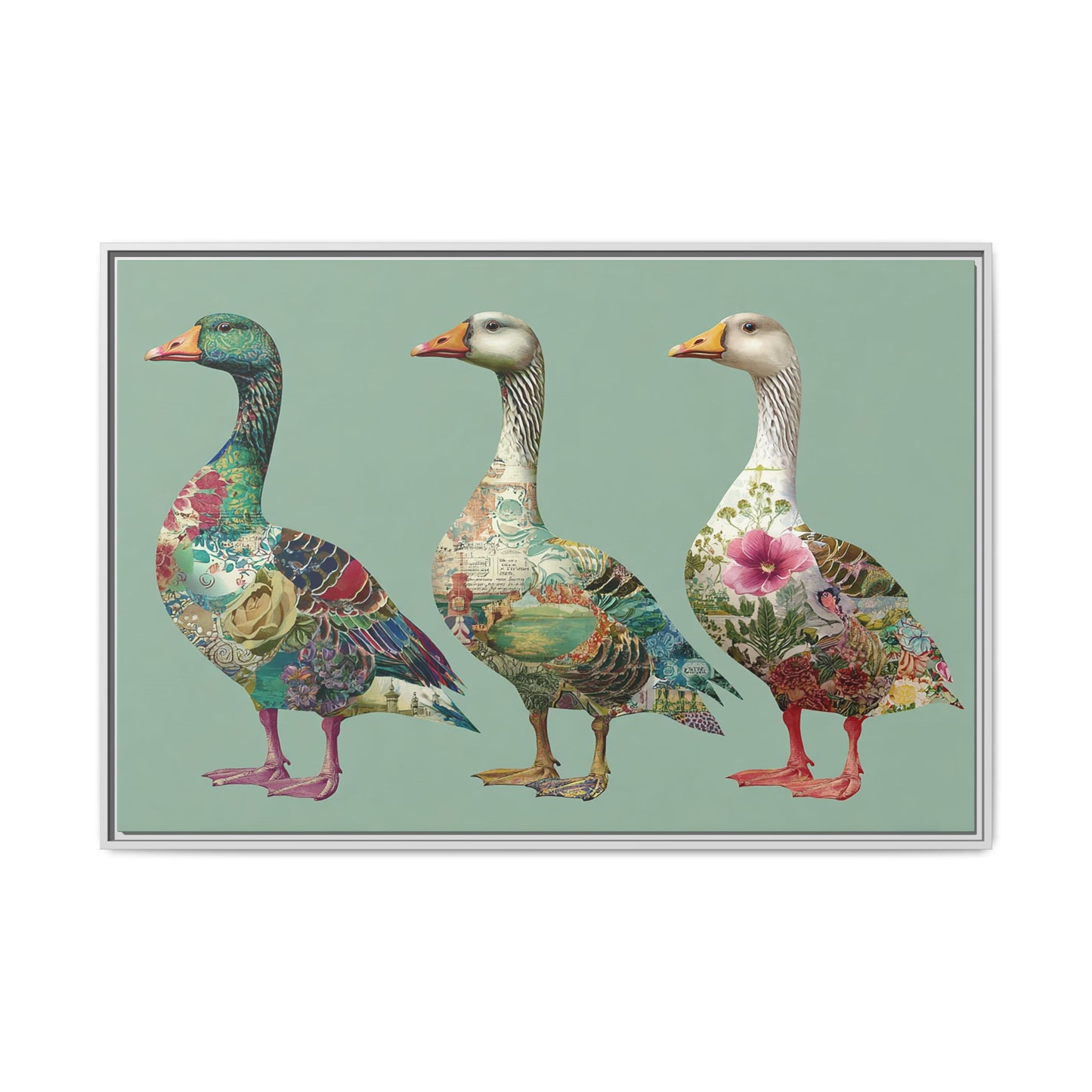 Dopamine Goose Framed Canvas Wall Art