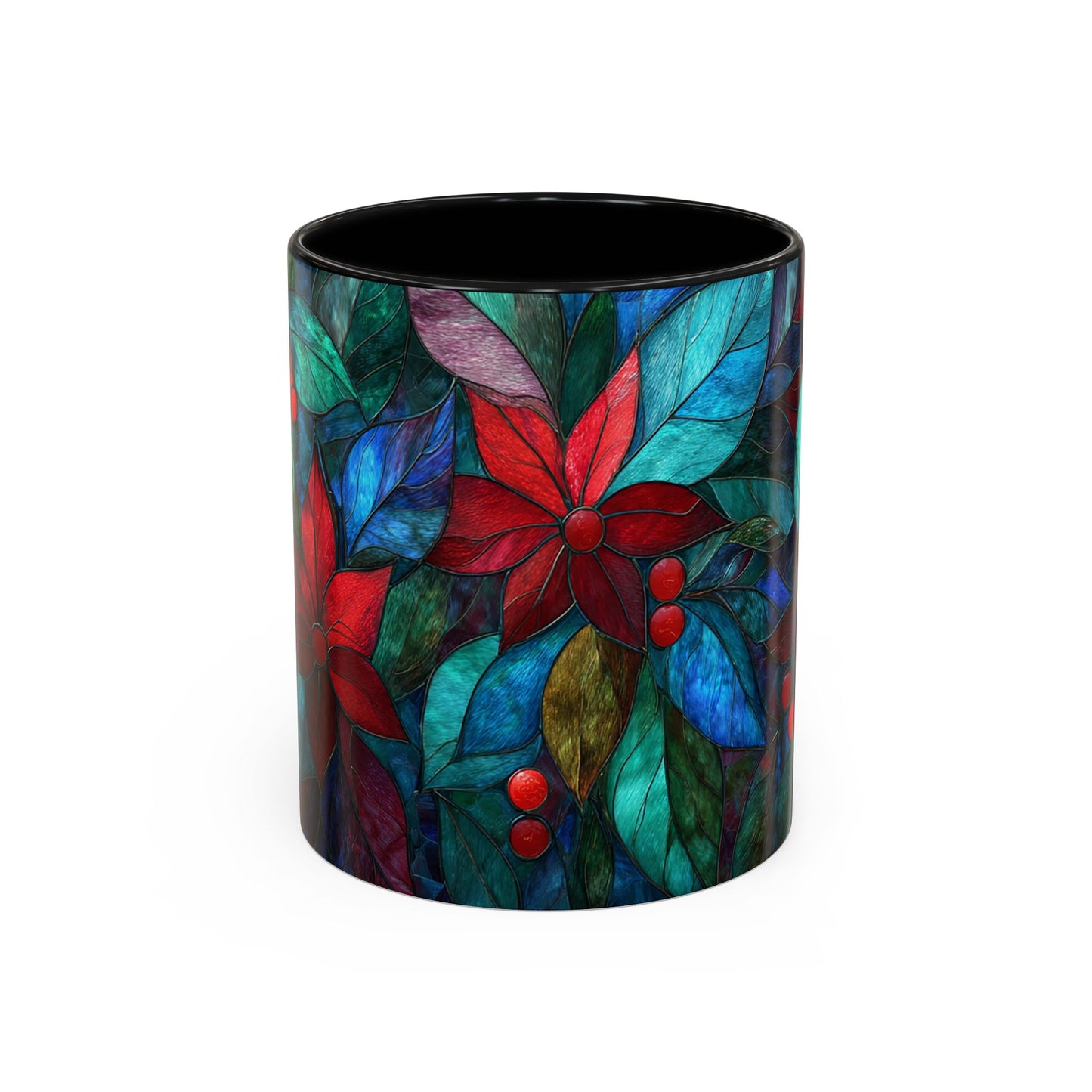 Christmas Poinsettia Floral Coffee Ceramic Mug