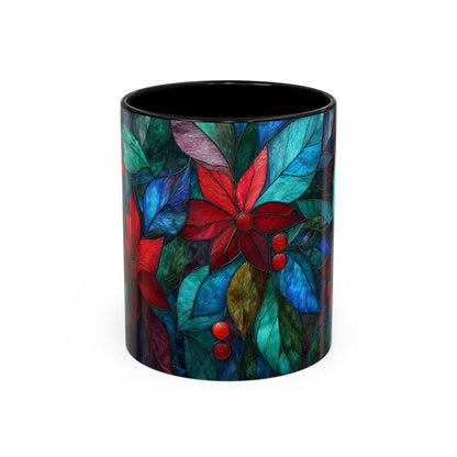 Christmas Poinsettia Floral Coffee Ceramic Mug