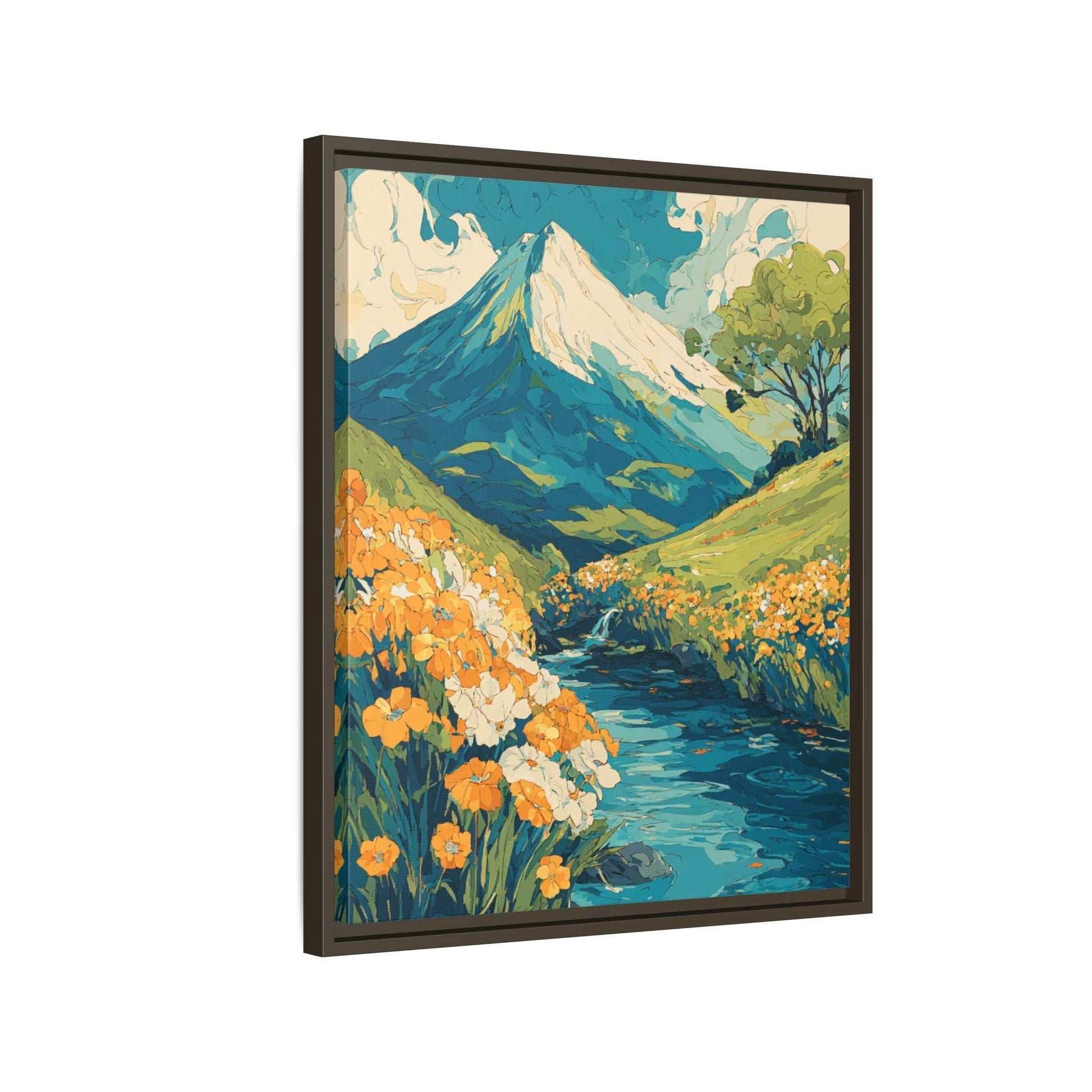 Mt Fuji Painted Style Canvas Wall Art