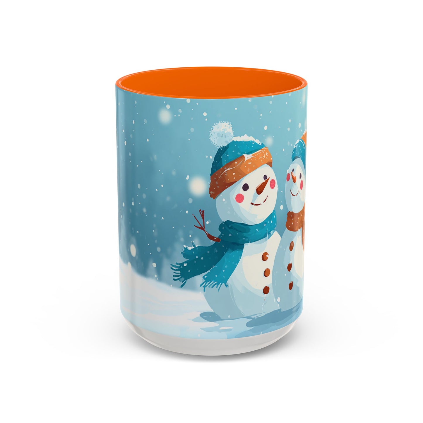 Winter Snowman Accent Coffee Ceramic Mug