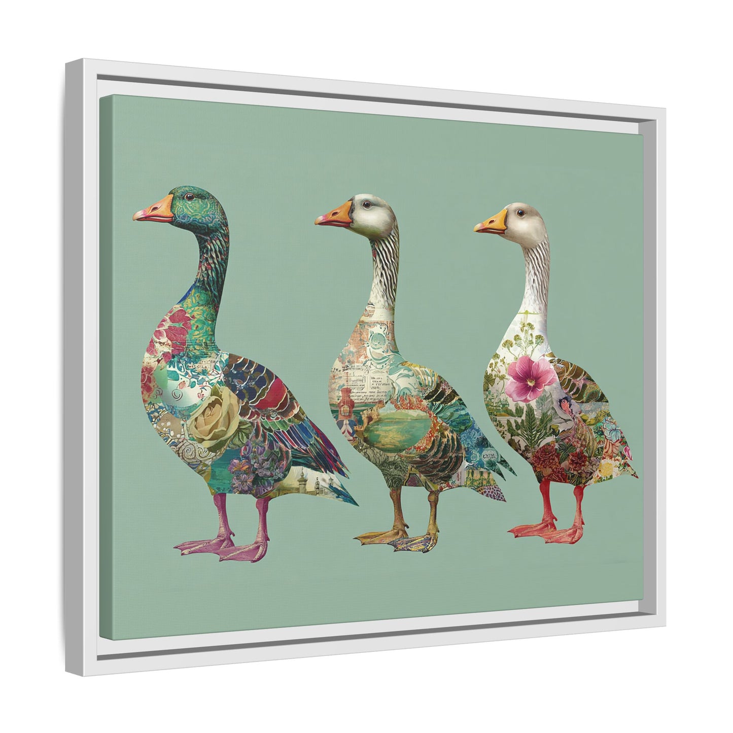 Dopamine Goose Framed Canvas Wall Art