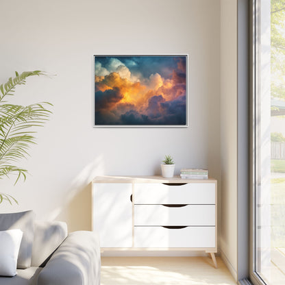 Calming Sky Cloud Framed Canvas Wall Art
