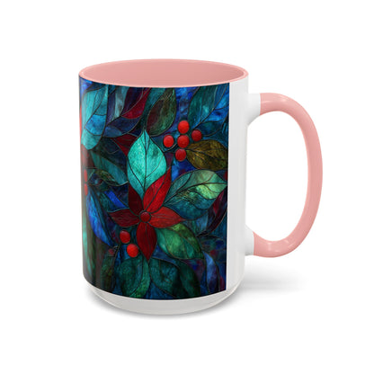 Christmas Poinsettia Floral Coffee Ceramic Mug