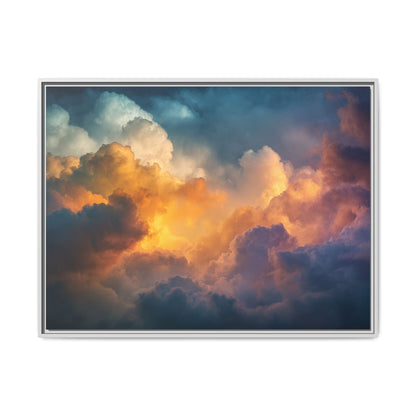 Calming Sky Cloud Framed Canvas Wall Art