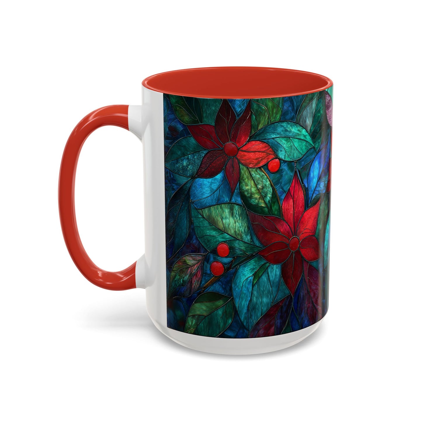 Christmas Poinsettia Floral Coffee Ceramic Mug